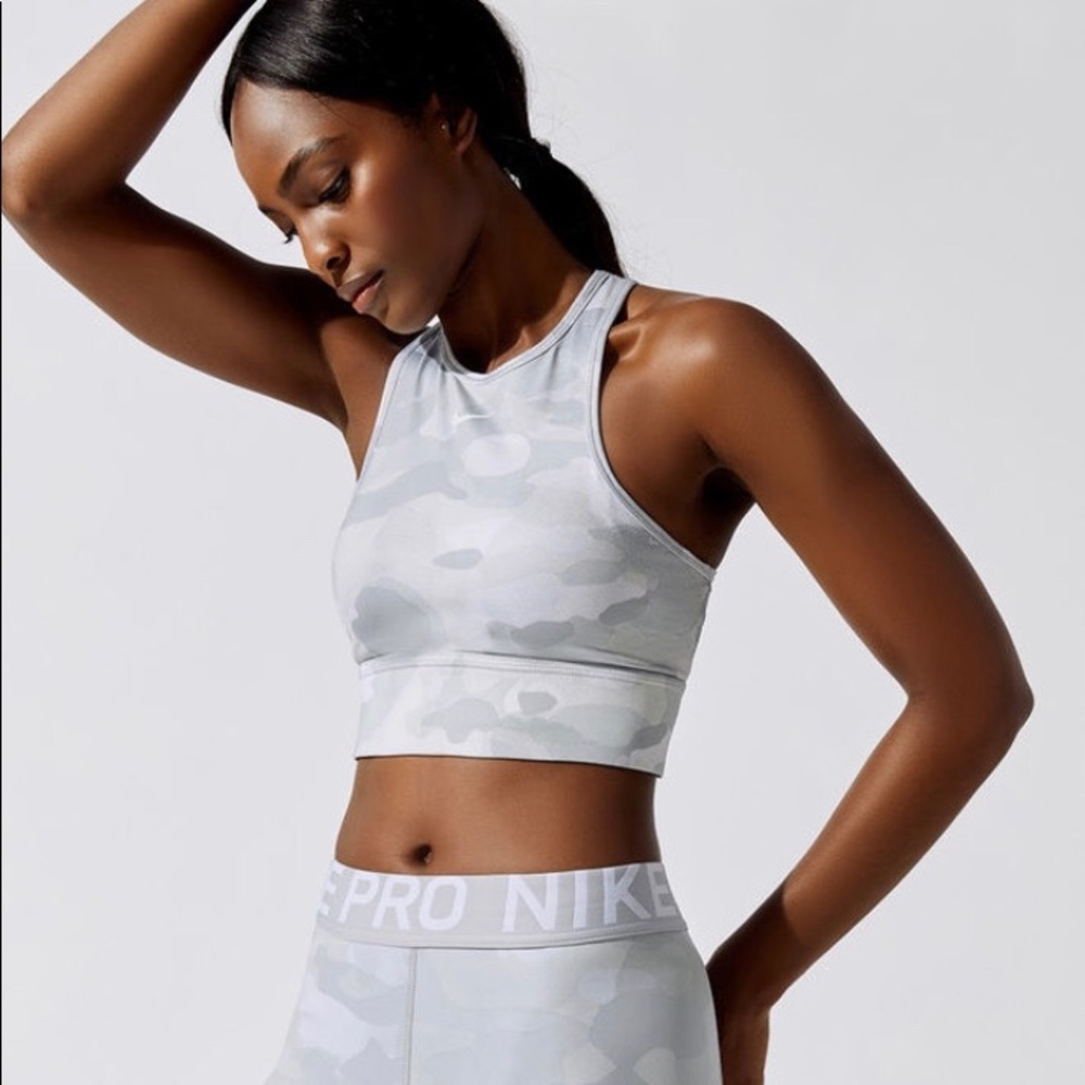Nike camo sports bra, wolf gray